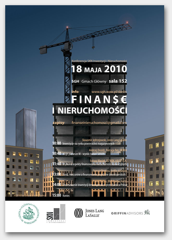 Finanse i Nieruchomości 2010 poster drawn in Photoshop