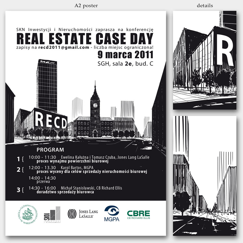 Real Estate Case Day 2011 graphics made using a Wacom tablet